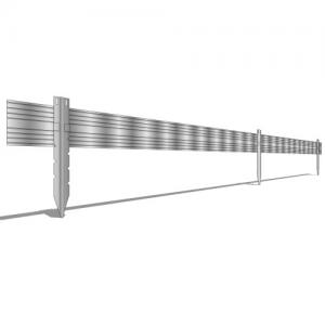 Aluminum Landscape Edging Silver 4inches X 8 Feet