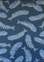 4x6' Fishbone Navy/per Mad Mat