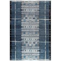 Transocean 4'10" X 7'6" Stripes Indoor/outdoor Rug Tribal Denim