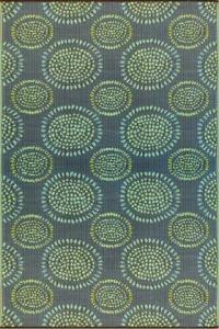 4 ft x 6 ft Mad Mat Molly Black/Aqua