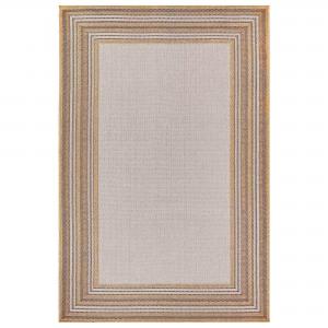 Transocean 4'10" X 7'6" Multi Border Indoor/outdoor Rug Sand