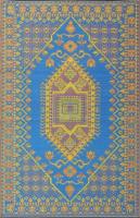 5 ft x 8 ft Mad Mat Blue Turkish