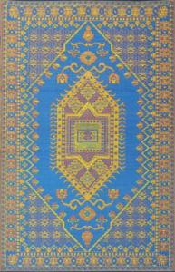 5 ft x 8 ft Mad Mat Blue Turkish