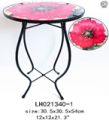 12" GLASS TOP PLANT STAND FLOWER