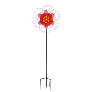 PINK FLORAL WIRE 75" WINDSPINNER