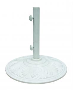 Art Deco Umbrella Base, 50 Pounds, White