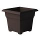 Novelty 18" Square Brown Countryside Planter Tub