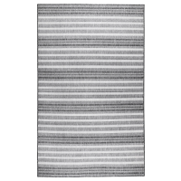 5 ft x 7 ft 6 in Transocean Charcoal Faded Stripe Indoor/Outdoor