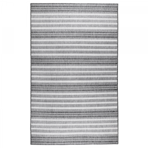 Transocean 5' X 7'6" Faded Stripe Indoor/outdoor Rug Charcoal