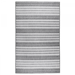 5 ft x 7 ft 6 in Transocean Charcoal Faded Stripe Indoor/Outdoor