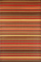 5 ft x 8 ft Mad Mat Warm Brown Stripes