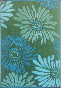 6 ft x 9 ft Mad Mat Aqua/Green Mix