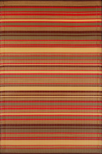 5 ft x 8 ft Mad Mat Warm Brown Stripes