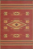 5 ft x 8 ft Mad Mat Dark Red Navajo