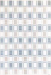 5 ft x 8 ft Mad Mat Offwhite/Stone Plaid