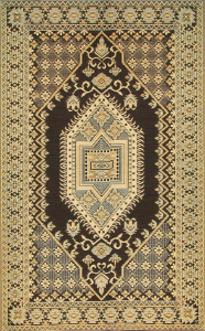 6 ft x 9 ft Mad Mat Brown/Black Turkish