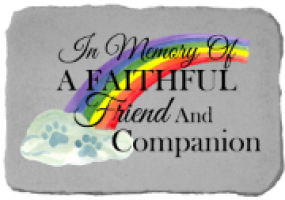 In Memory Of Friend With Rainbow
