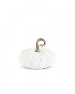 7.5'' White Velvet Pumpkin