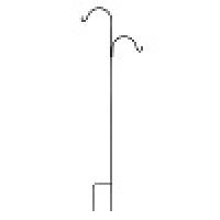 5'4" Double Shepherd Hook, 5/8" Diameter