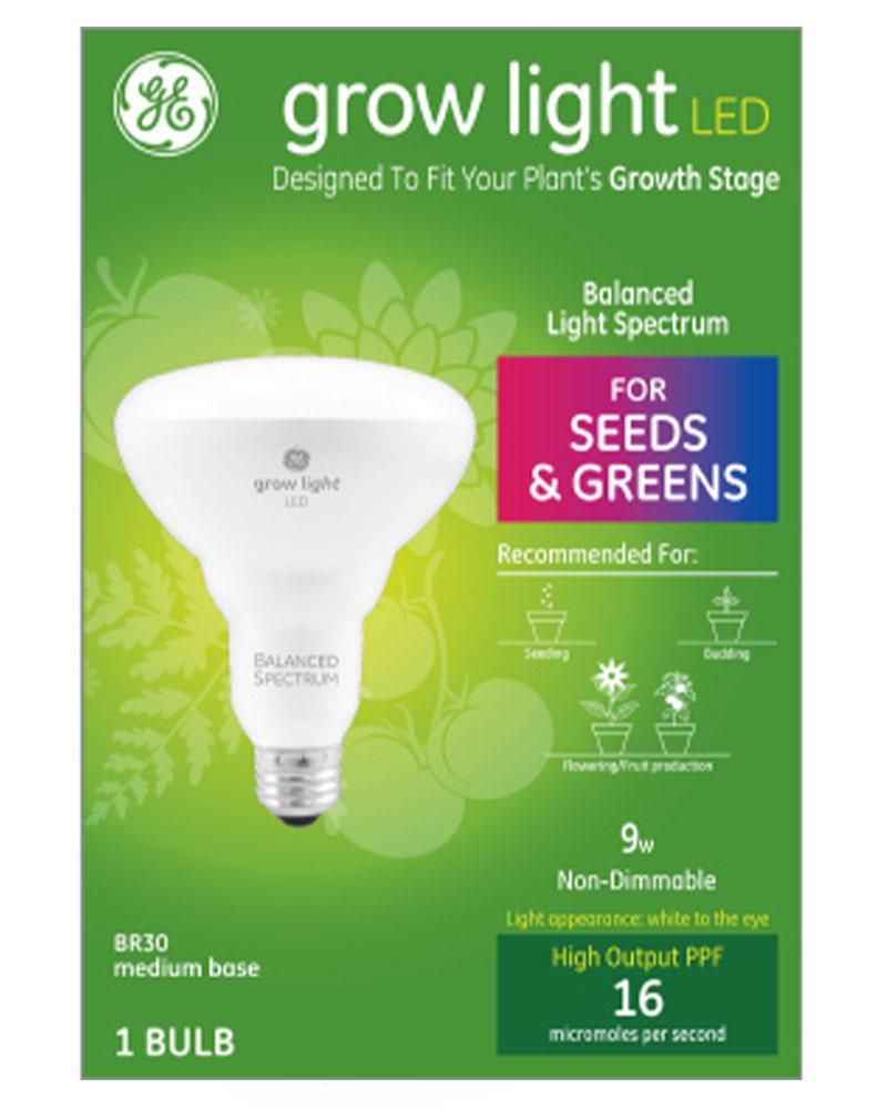 Ge Led Balanced Spectrum Single Bulb Grow Light 9 Watt