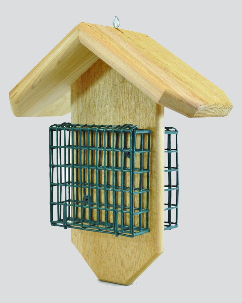 Wooden Dbl Suet Feeder Nat Sel