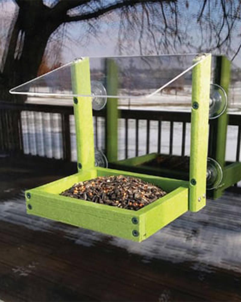 Mixed Seed Window Feeder Green