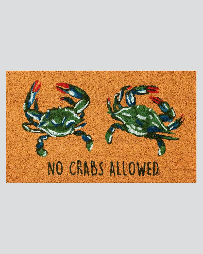 Natural Coir Mat 18x30" No Crabs Allowed