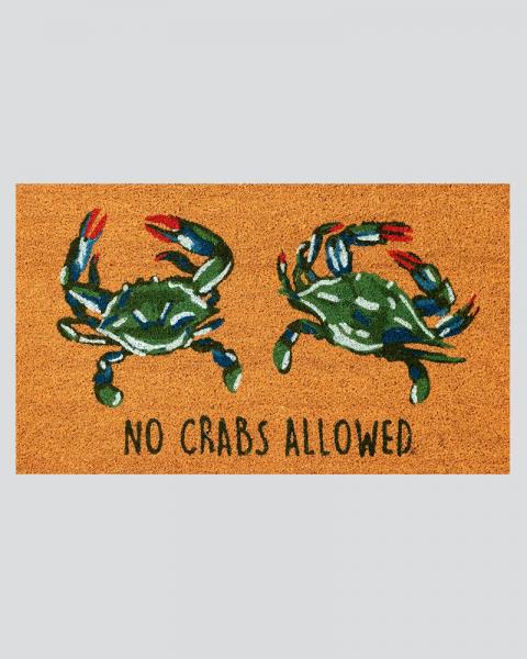 Natural Coir Mat 18x30" No Crabs Allowed