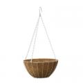 12" White Wire Hanging Basket
