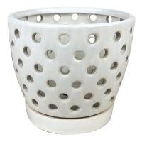 Orchid Pot 5.5" White