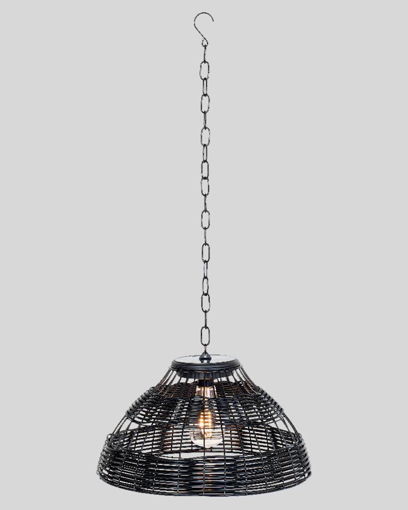 Solar Hanging Light Black