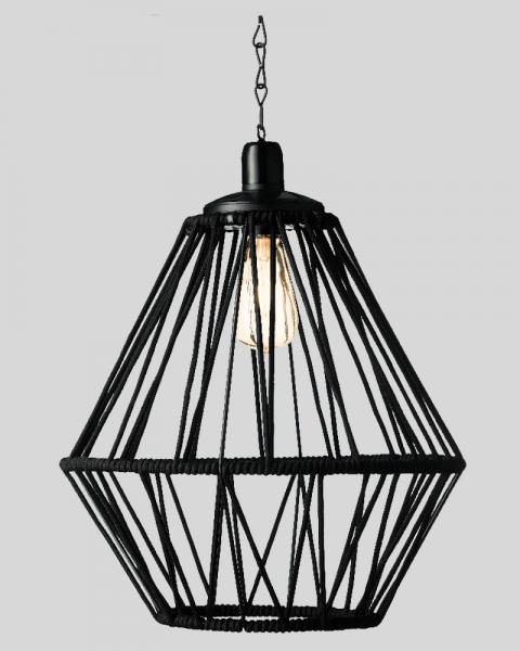 Solar Hanging Light Black