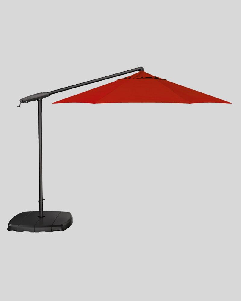 10 Foot Cantilever Umbrella Red With Black Pole