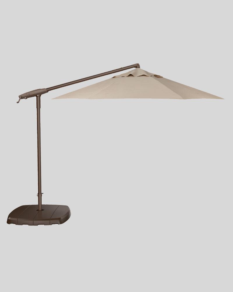 10 Foot Cantilever Umbrella Khaki With Bronze Pole