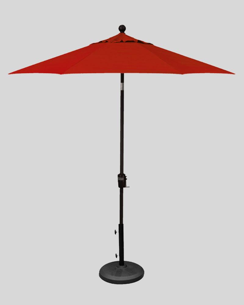 7.5 Foot Market Umbrella Red With Black Pole