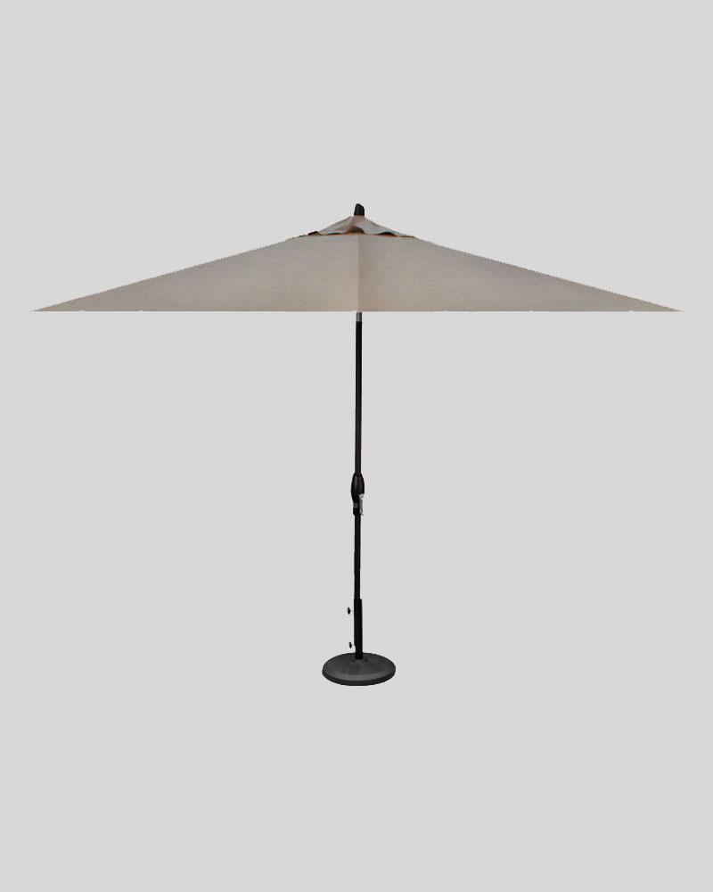 8x10 FOOT MARKET UMBRELLA RECTANGLE CASH ASH WITH BLACK POLE