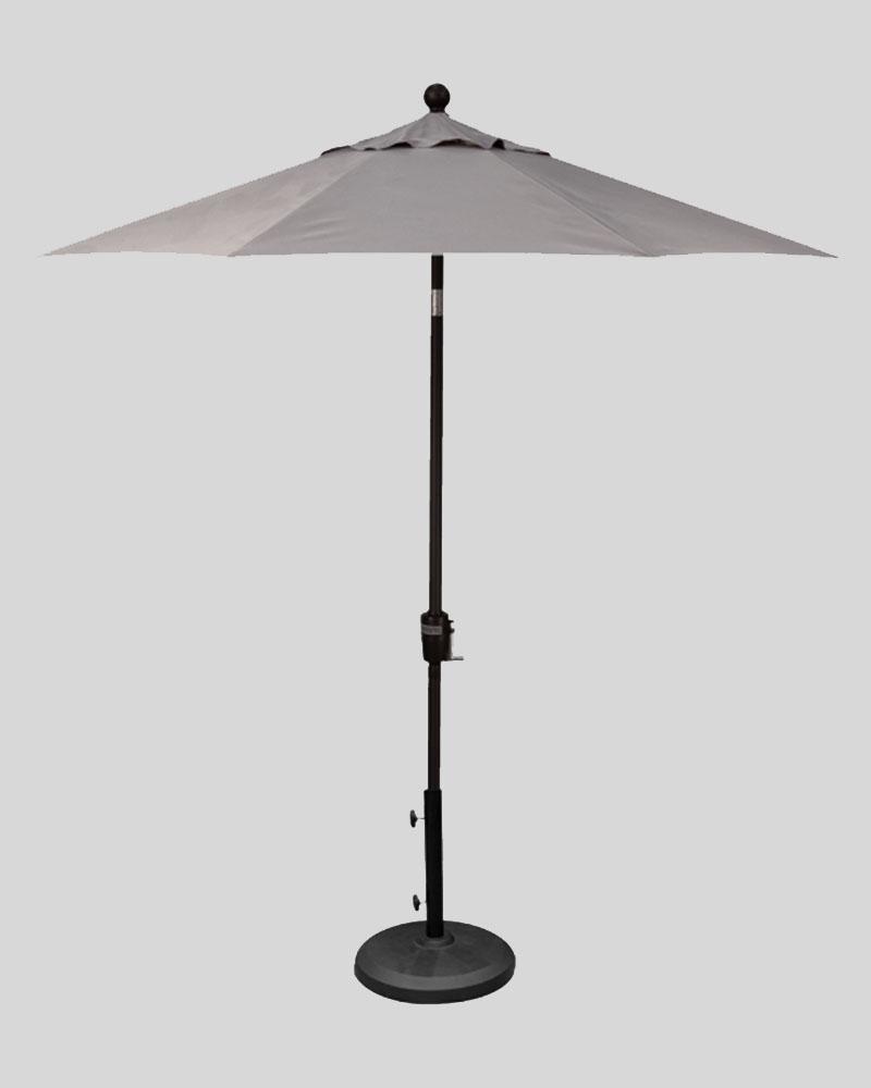 7.5 Foot Market Umbrella Boulder With Black Pole