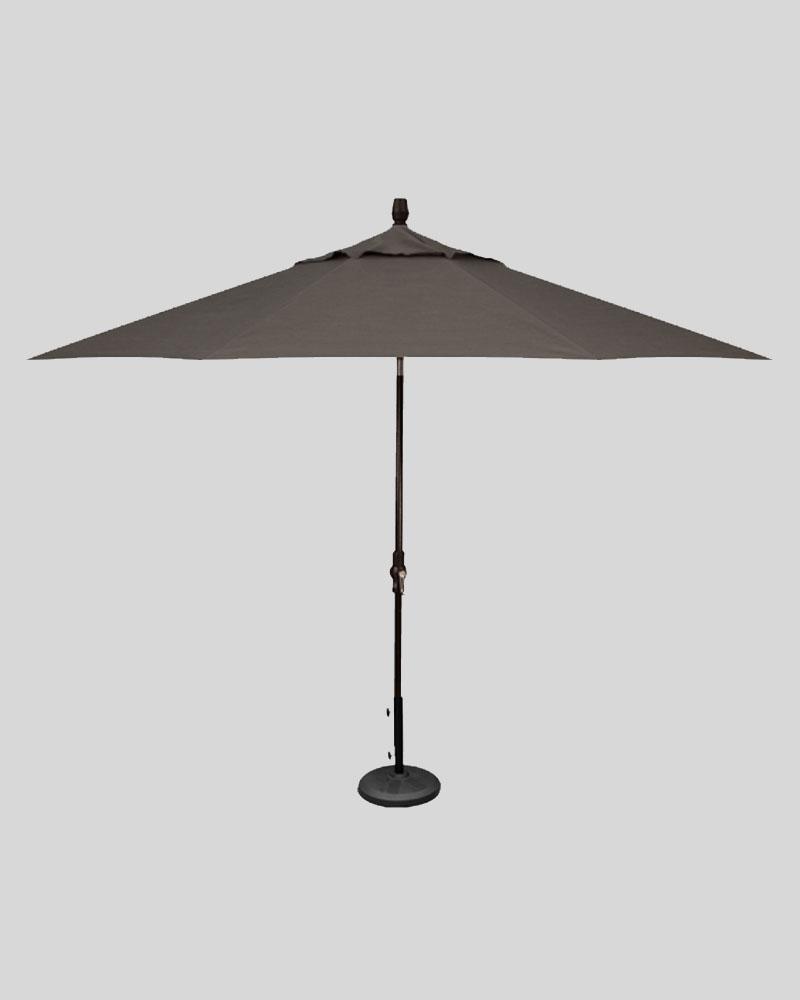 11 Foot Market Umbrella Collar Tilt Lattitude Grey With Black Pole