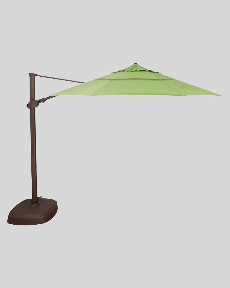 11.5 Foot Cantilever Umbrella And Base, Kiwi With Black Pole