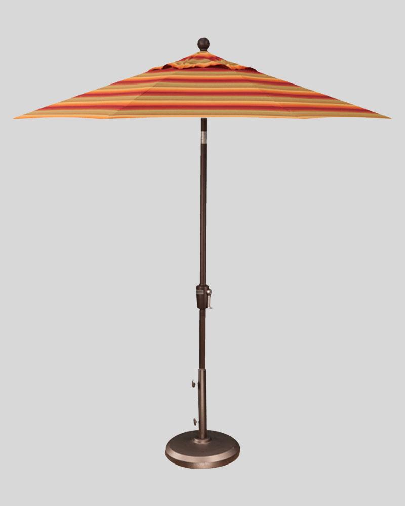 7.5 Foot Market Umbrella Astoria Sunset With Bronze Pole