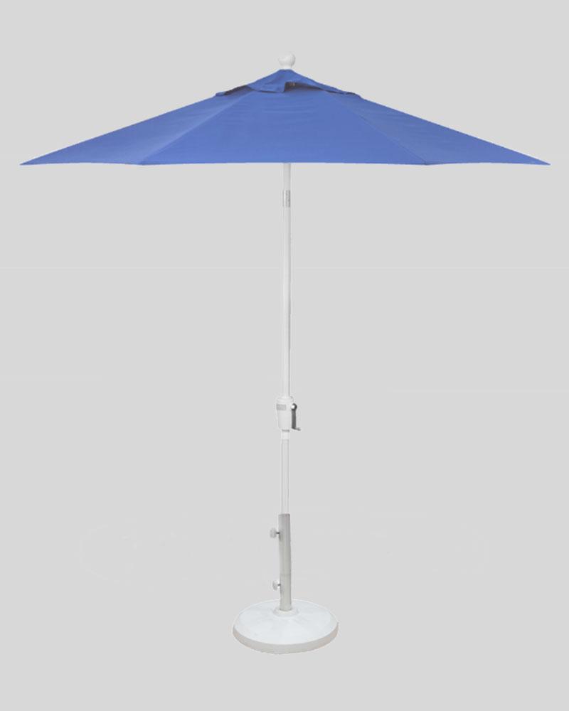 7.5 Foot Market Umbrella Sky With White Pole