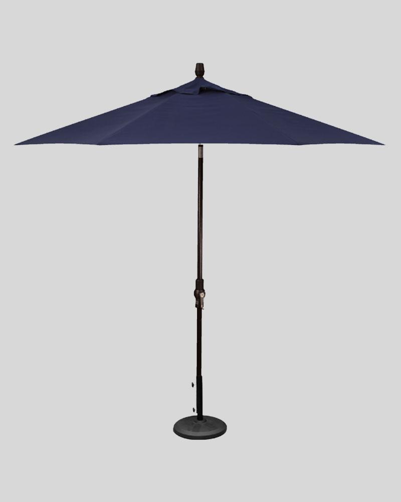 9 Foot Market Umbrella Collar Tilt, Ink With Black Pole