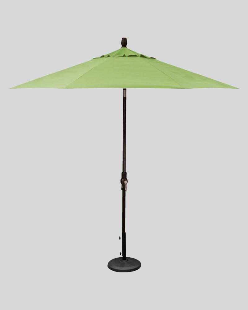 9 Foot Market Umbrella Collar Tilt, Kiwi With Black Pole