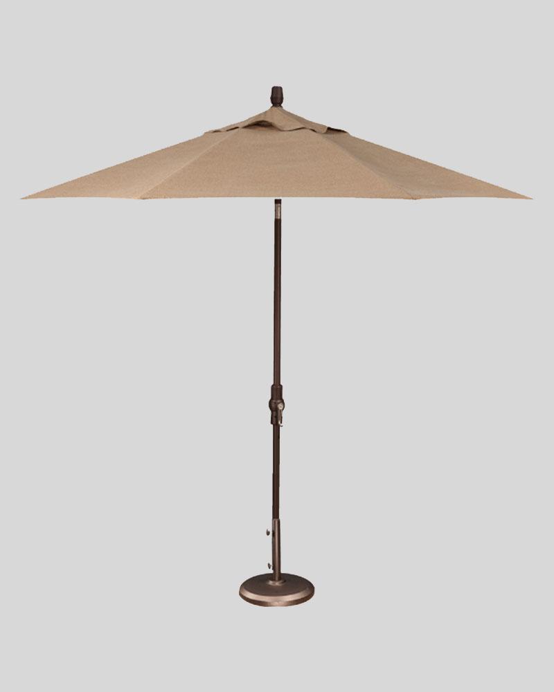 9 Foot Market Umbrella Collar Tilt Sesame With Bronze Pole
