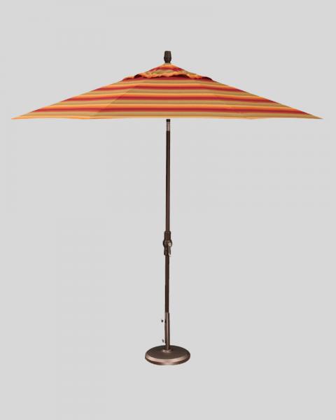 9 Foot Market Umbrella Collar Twist Sunset With Bronze Pole
