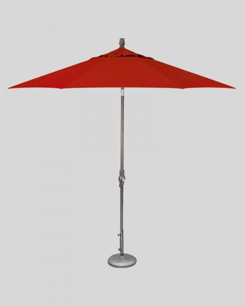 9 Foot Market Umbrella Collar Tilt Red With Anthracite Pole