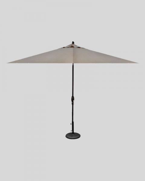 8x10 FOOT MARKET UMBRELLA RECTANGLE CASH ASH WITH BLACK POLE