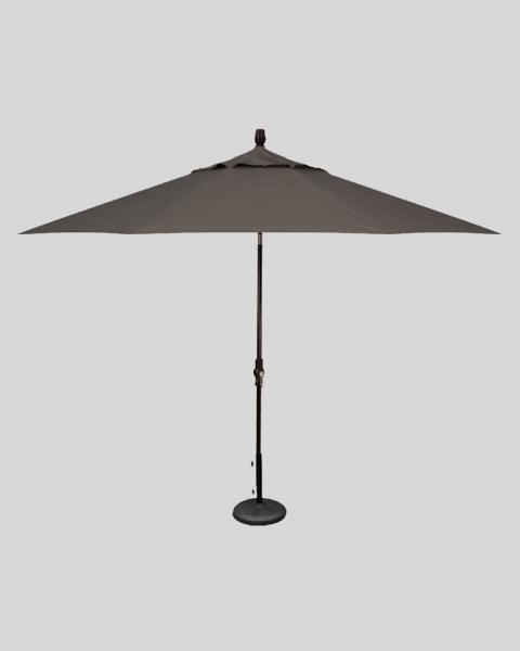 11 Foot Market Umbrella Collar Tilt Lattitude Grey With Black Pole