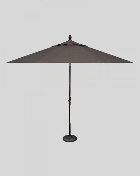 11 Foot Market Umbrella Collar Tilt Lattitude Grey With Black Pole