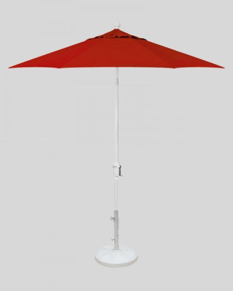 7.5 Foot Market Umbrella Red With White Pole
